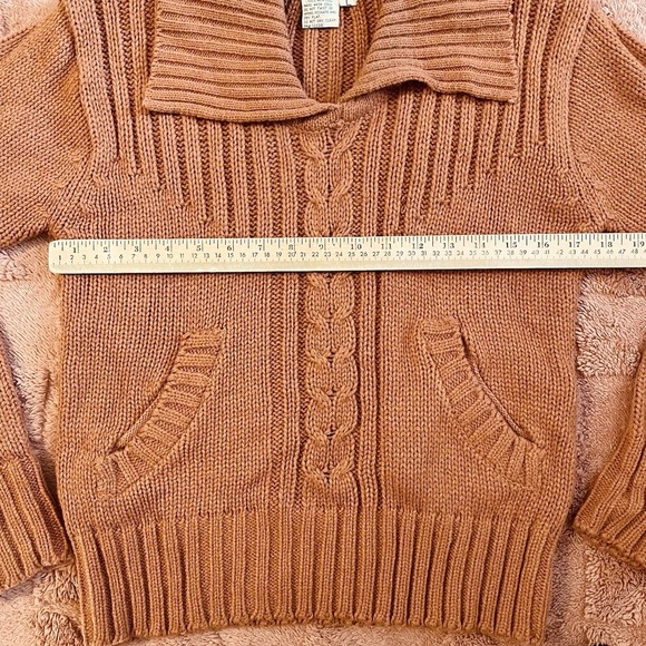Vintage 60s Hewlett Knitting Mills Women's Sweater Jacket Brown Y2K Country-chic - Picture 4 of 6